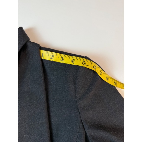 Ann Taylor Charcoal Grey Skirt Suit Set Wide Lapel Blazer Pencil Skirt Size 8 - Picture 6 of 12